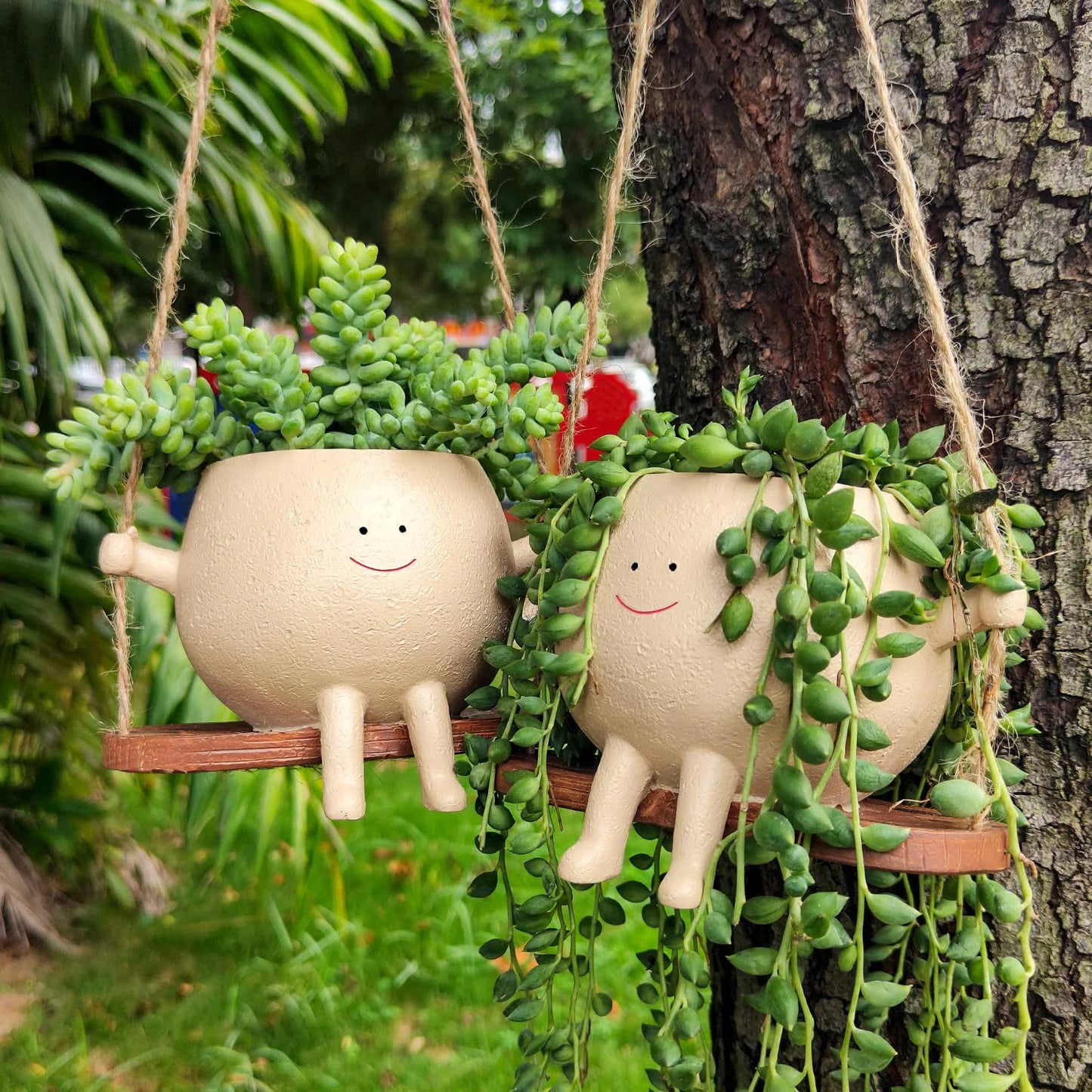 Hanging Face Planter Pots