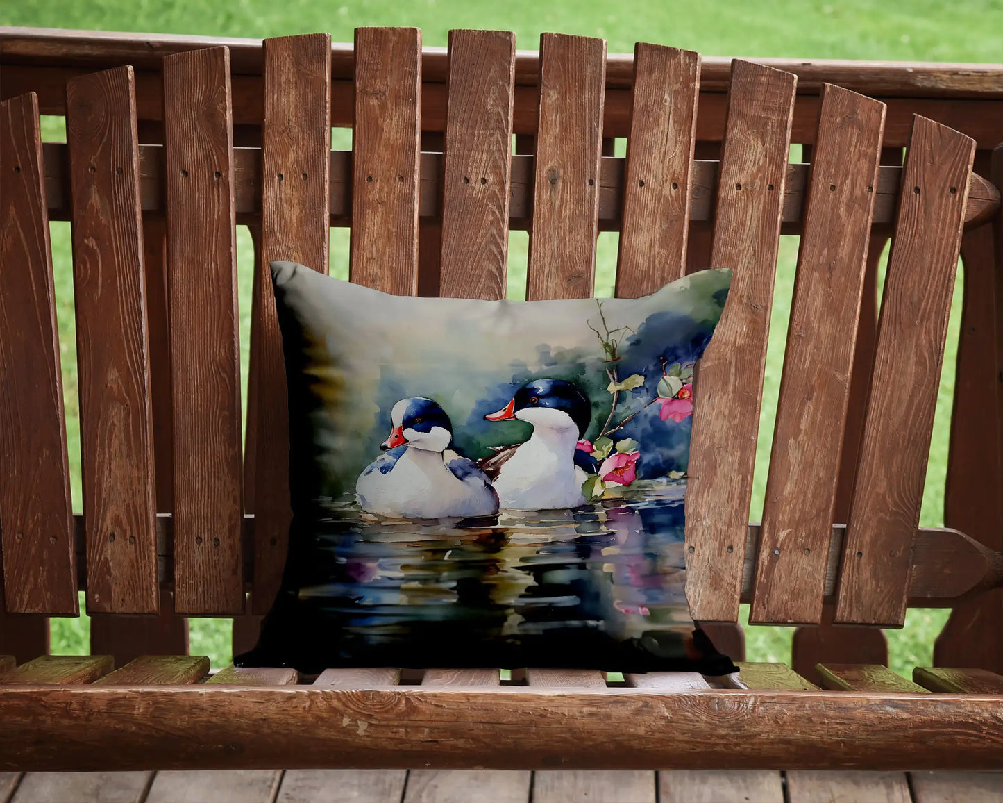 Bufflehead Throw Pillow