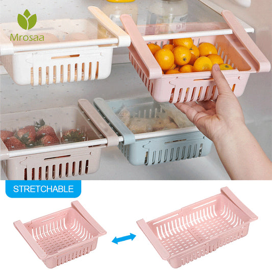 Adjustable Kitchen Refrigerator Storage Rack