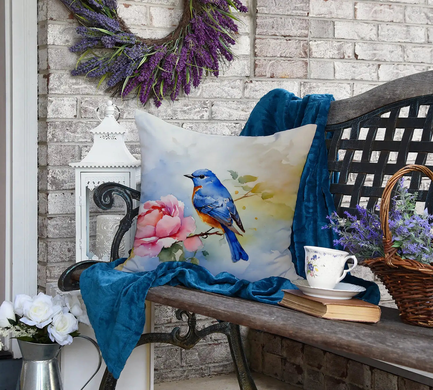 Bluebird Throw Pillow