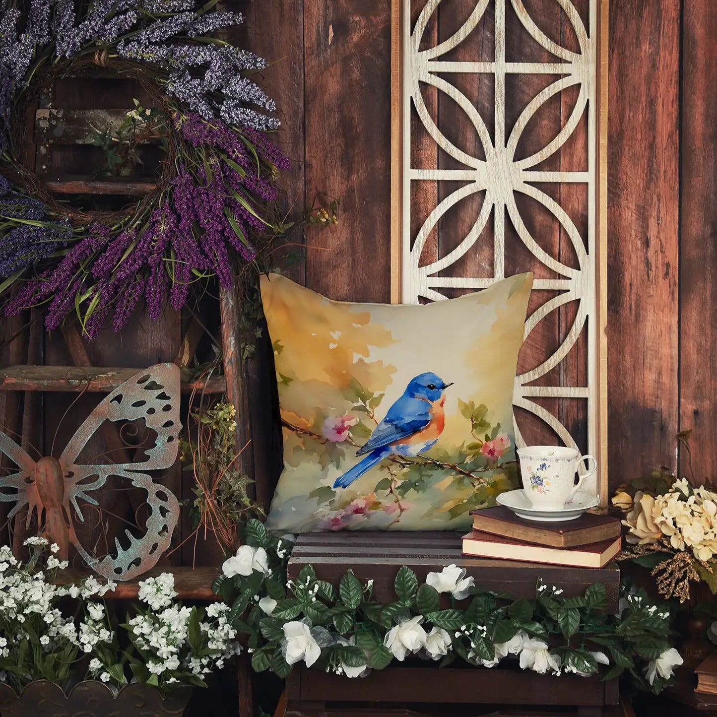 Bluebird Throw Pillow