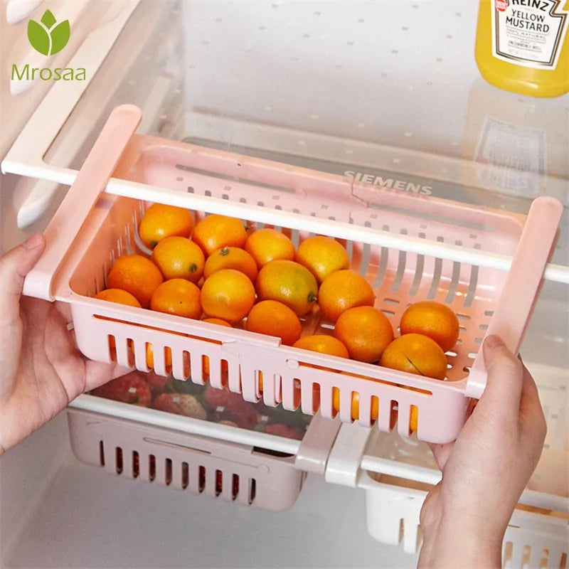 Adjustable Kitchen Refrigerator Storage Rack