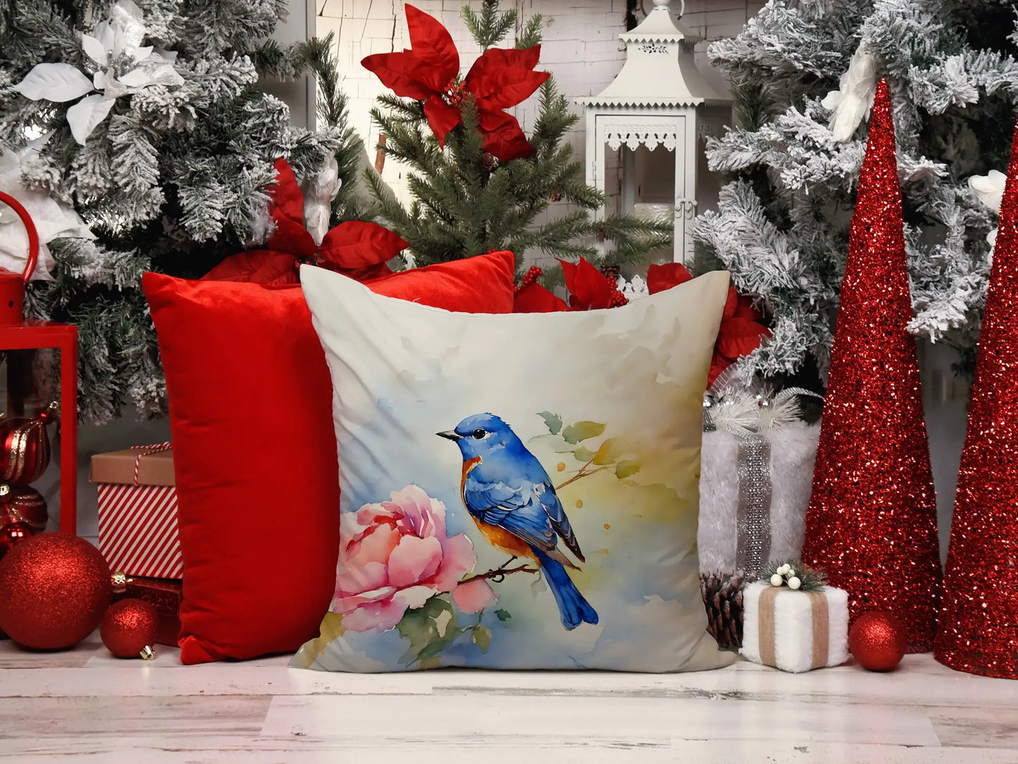 Bluebird Throw Pillow