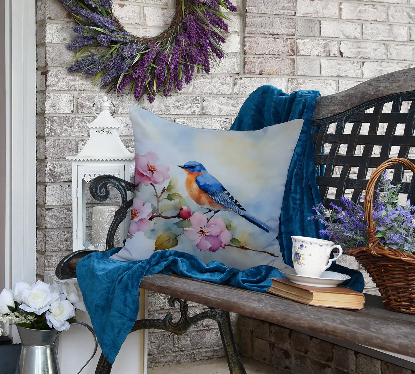 Bluebird Throw Pillow