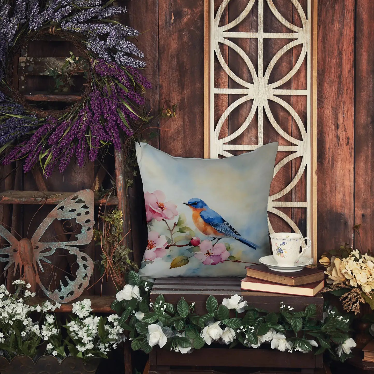 Bluebird Throw Pillow